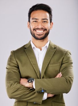 Leadership,,Smile,And,Portrait,Of,Business,Man,On,White,Background Suks Minhas Male Fertility Expert