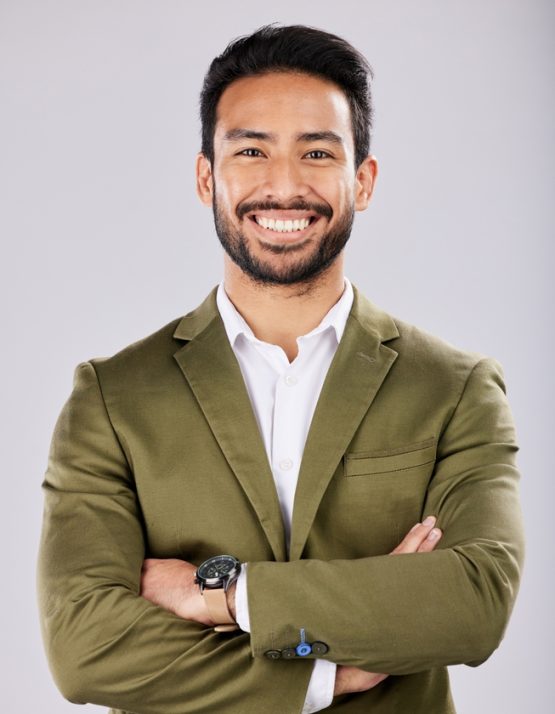 Leadership,,Smile,And,Portrait,Of,Business,Man,On,White,Background Suks Minhas Male Fertility Expert